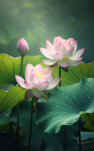 荷花旁边是什么花6