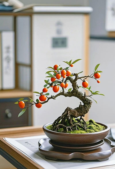 如何制作柿树盆景