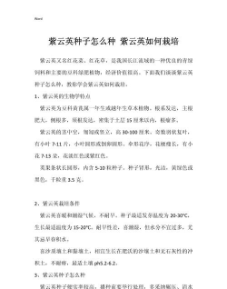 如何播种紫云英