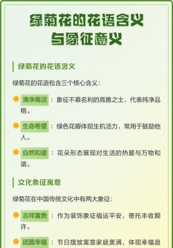 绿菊花花语代表什么意思