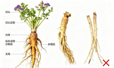 当归在植物的哪些部位