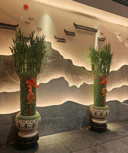 室内养花石柱子