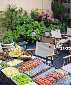 大平层烧烤养花