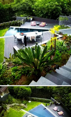 北方庭院斜坡养花