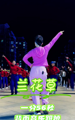 广场舞教学养花