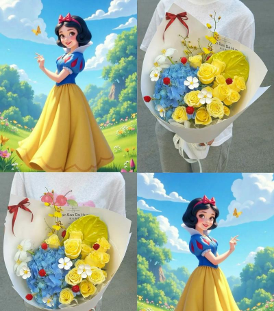 玩具白雪公主养花