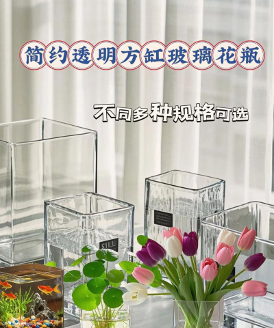 超白玻璃鱼缸养花