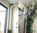 消防水管挂钩养花