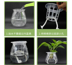 水养花盆吸水线