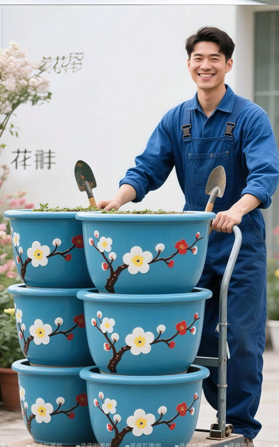 养花的塑钢大方花盆