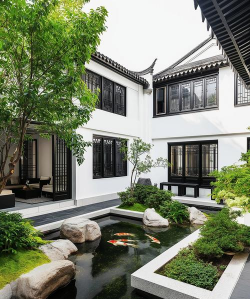 中式别墅绿化设计，营造古典意境，提升居住品质