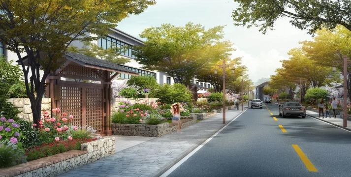 村内道路绿化设计，提升环境美观，改善居住体验