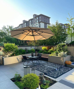 入户绿化设计效果图，打造理想庭院，提升居住体验