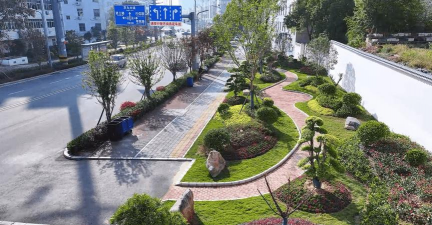 道路节点绿化设计，提升城市形象，改善出行体验