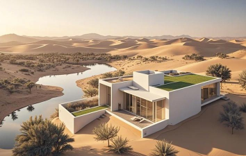 沙漠绿化房子设计,应对极端气候,打造宜居环境 沙漠绿化房子设计,应对极端气候,打造宜居环境