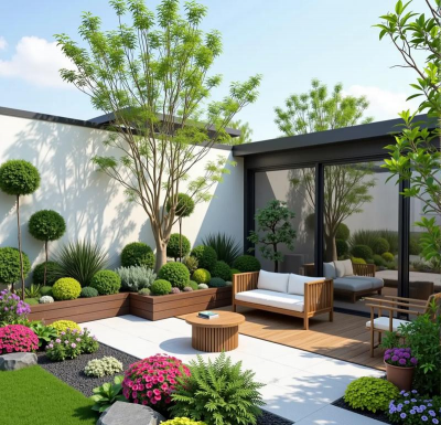 露天平台怎么设计养花池