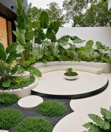 半圆形绿化设计,提升空间美感,打造视觉焦点 半圆形绿化设计,提升空间美感,打造视觉焦点