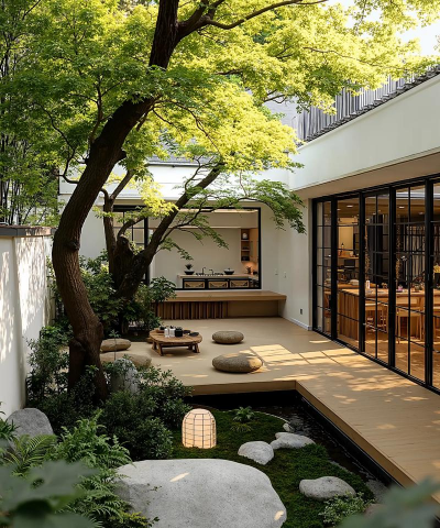 东莞日式花园绿化设计,打造静谧空间,融入自然元素 东莞日式花园绿化设计,打造静谧空间,融入自然元素