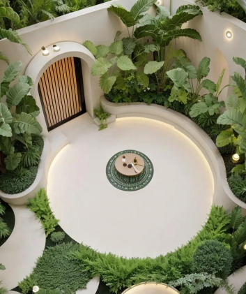 半圆形绿化设计,提升空间美感,打造视觉焦点 半圆形绿化设计,提升空间美感,打造视觉焦点