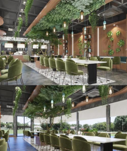 绿化效果的包厢设计,提升用餐体验,营造自然氛围 绿化效果的包厢设计,提升用餐体验,营造自然氛围