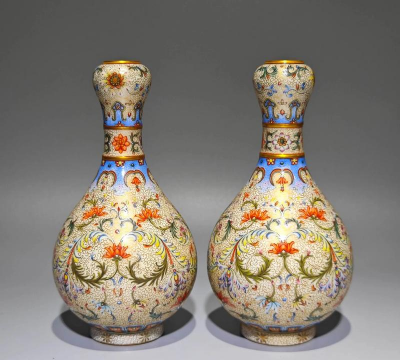 清乾隆珐琅彩花卉纹瓶，鉴赏要点，收藏价值