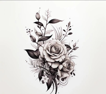 花卉纹身，图案选择多，风格搭配有讲究