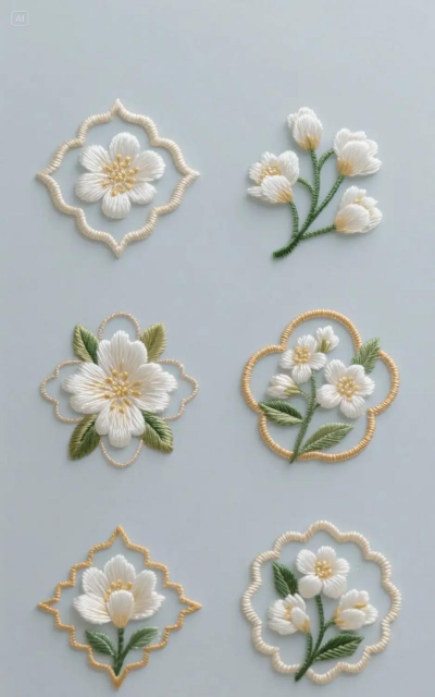 花卉刺绣图案，新手入门指南，轻松掌握技巧
