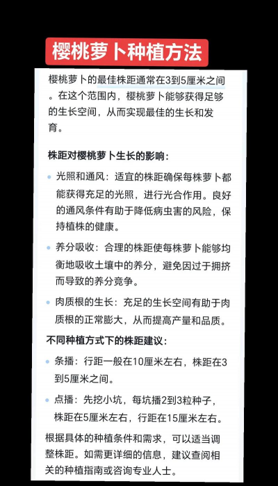 怎么样种植樱桃萝卜种子