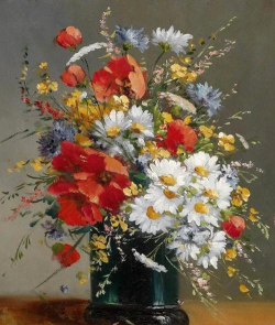 花卉静物油画,描绘自然之美,展现艺术魅力 花卉静物油画,描绘自然之美,展现艺术魅力