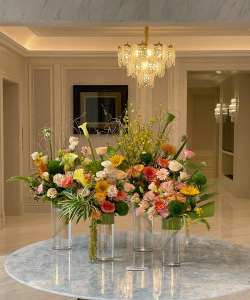 花卉摆放效果图,提升家居美感,营造舒适氛围 花卉摆放效果图,提升家居美感,营造舒适氛围