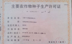 农作物种子生产许可证 农作物种子生产许可证
