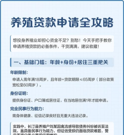 养殖贷款需要什么条件,申请流程详解,常见问题解答 养殖贷款需要什么条件,申请流程详解,常见问题解答
