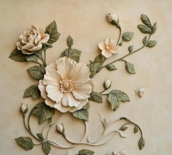 浮雕花卉,装饰艺术,提升家居美感 浮雕花卉,装饰艺术,提升家居美感