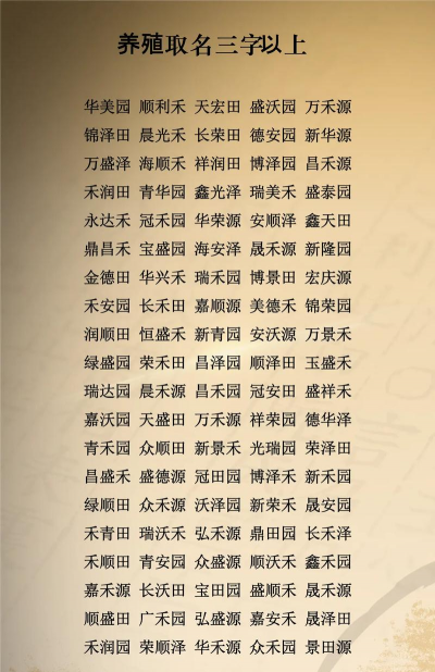 养殖业起名,讲究寓意吉祥,还要朗朗上口 养殖业起名,讲究寓意吉祥,还要朗朗上口