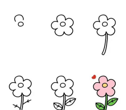 花卉简笔画图片,轻松入门,画出可爱小花 花卉简笔画图片,轻松入门,画出可爱小花