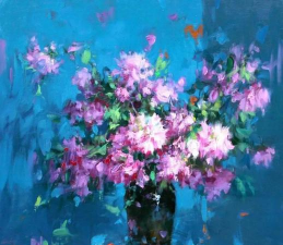 静物花卉油画,提升审美情趣,美化家居环境 静物花卉油画,提升审美情趣,美化家居环境